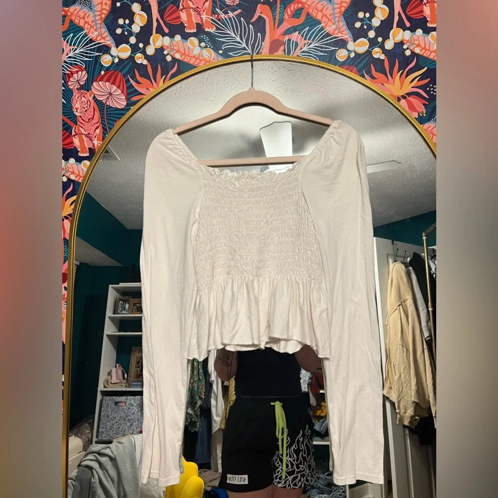 Truly Madly Deeply white long sleeve blouse - Picture 2 of 3